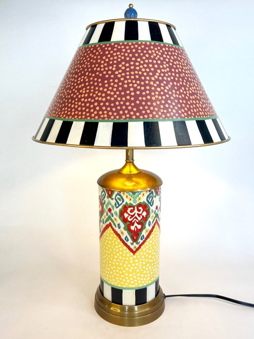 MacKenzie-Childs Boheme Lamp Retired Hand Painted Toleware 25" RARE